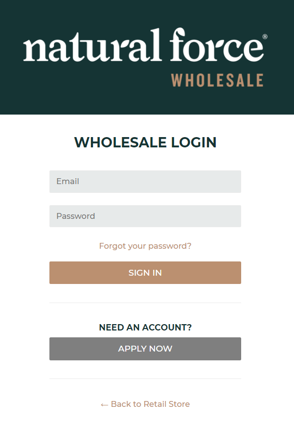 How do I login to the Wholesale Portal? – Natural Force Support Desk